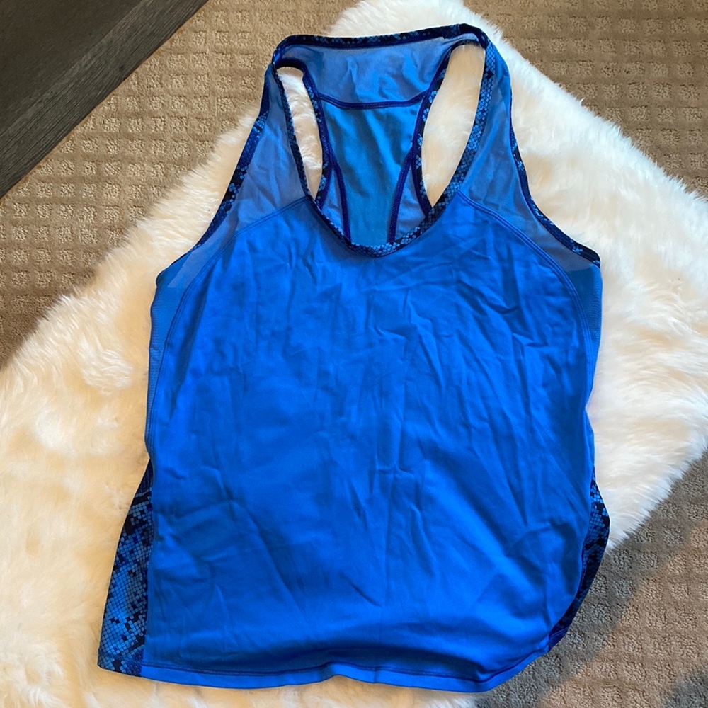 BLUE LULULEMON TANK TOP